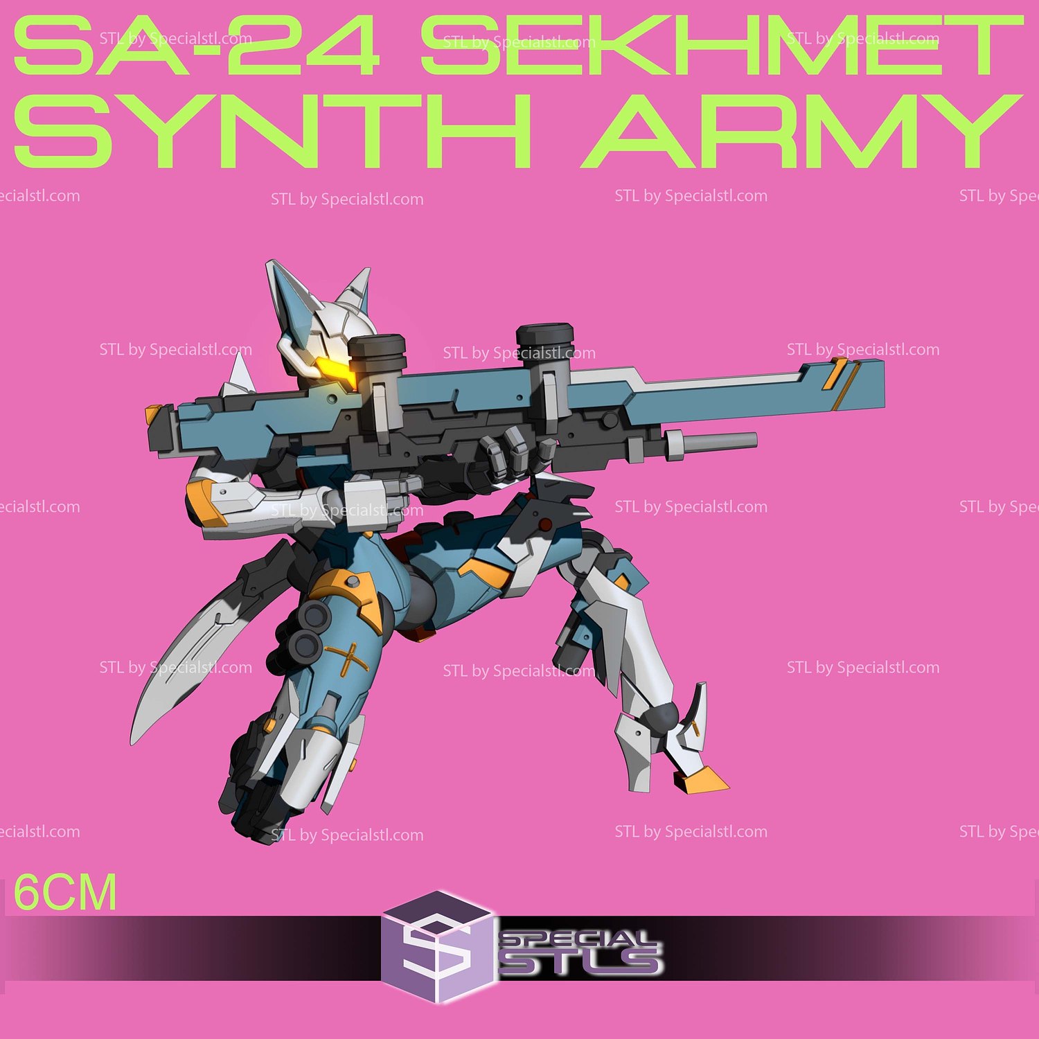 SA-24 Sekhmet STL Files 3D Model — view 3