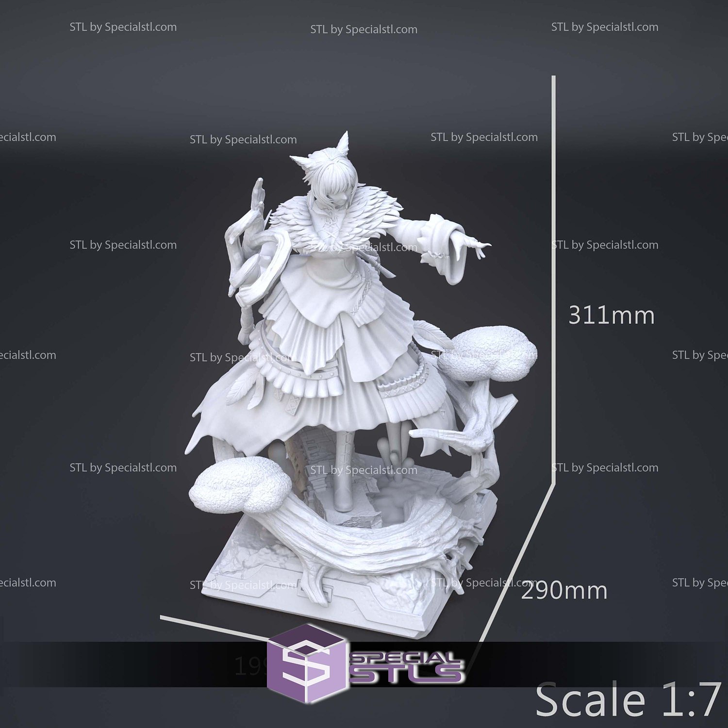 Yshtola Rhul Witch 3D Printer Files STL Model — view 5