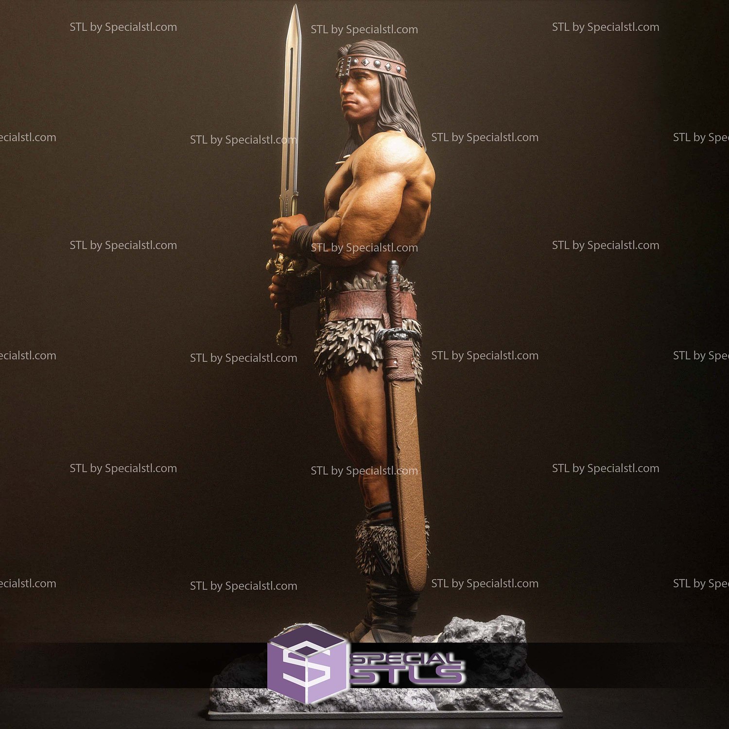 Conan Arnold Schwarzenegger STL Files 3D Model — view 5