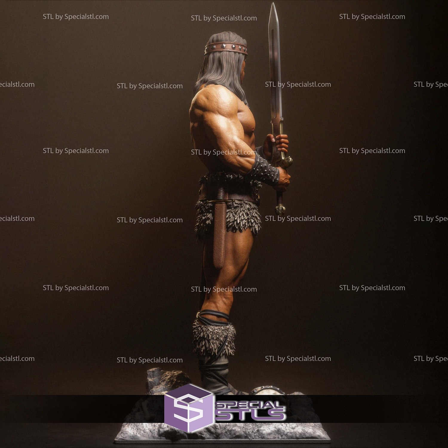 Conan Arnold Schwarzenegger STL Files 3D Model — view 6