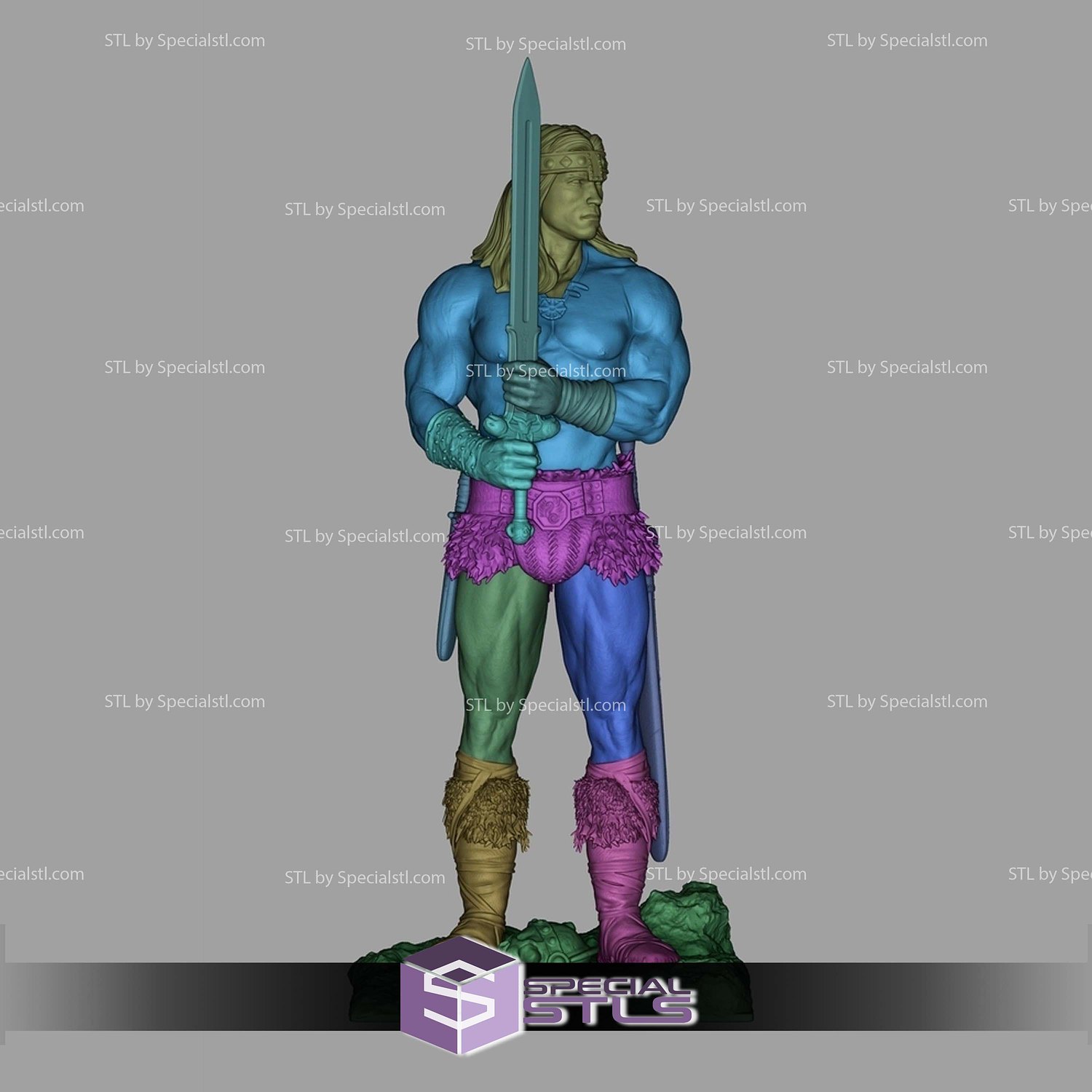 Conan Arnold Schwarzenegger STL Files 3D Model — view 8