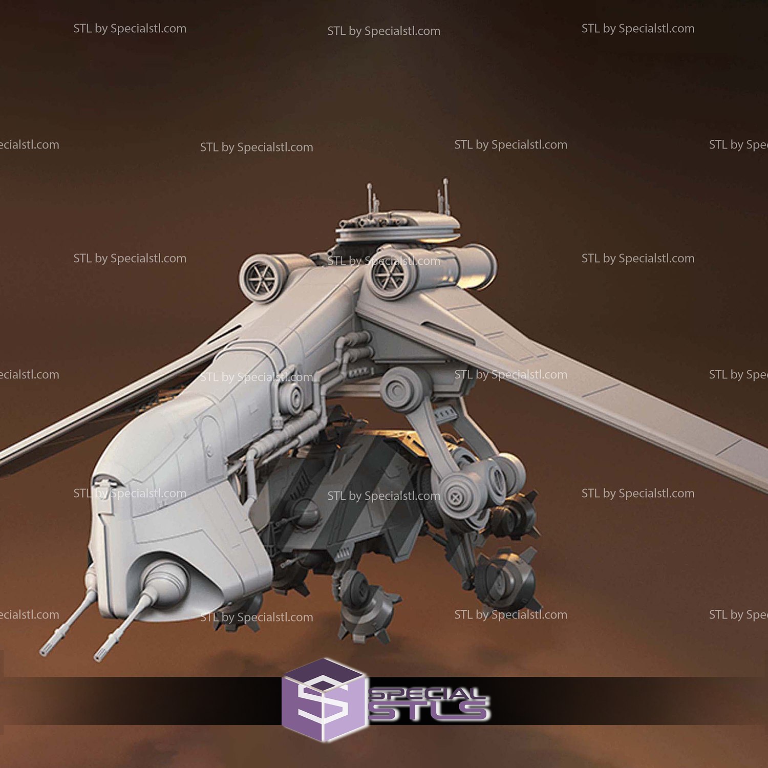 LAAT-C Gunship Starwars 3D Printer Files STL Model — view 4