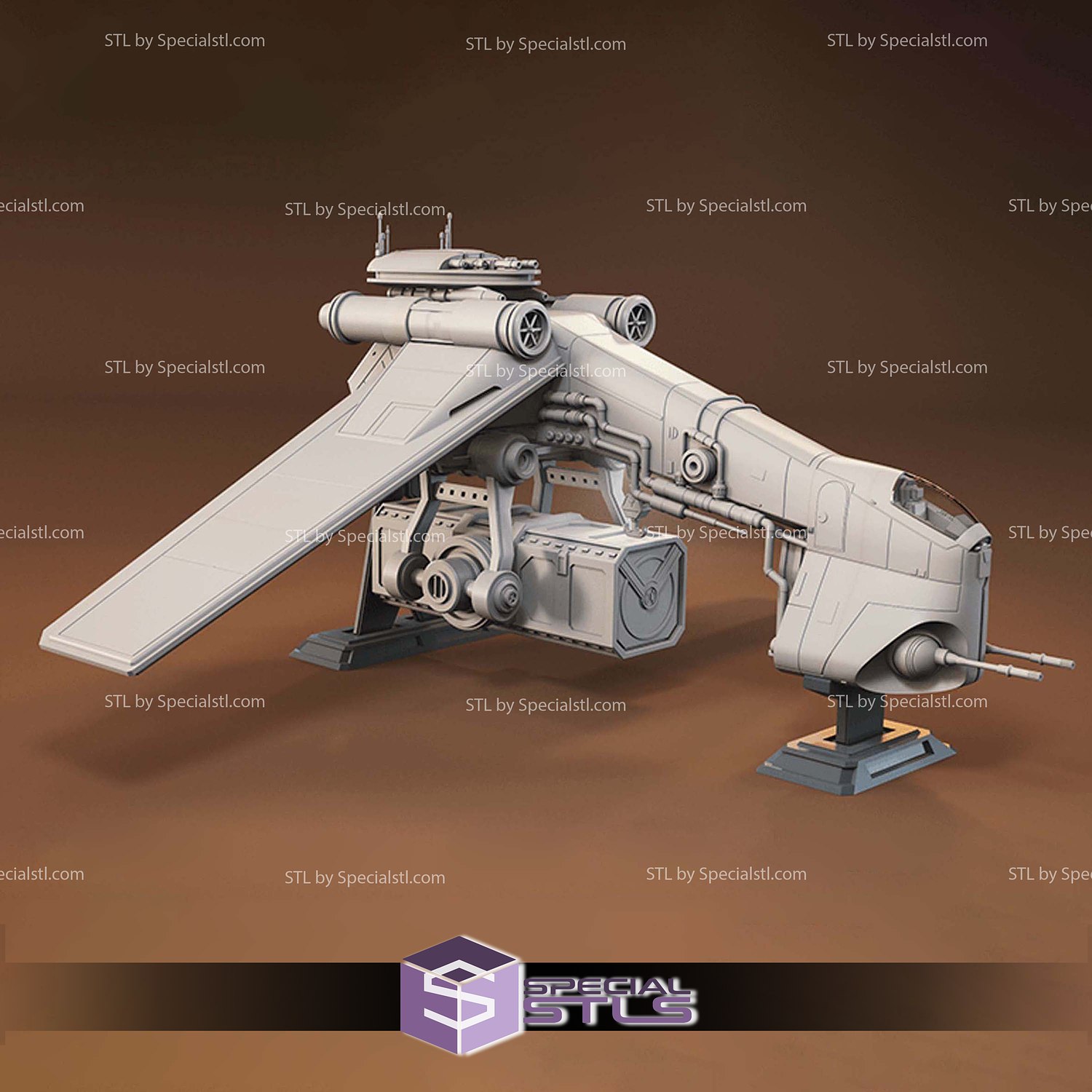 LAAT-C Gunship Starwars 3D Printer Files STL Model — view 5