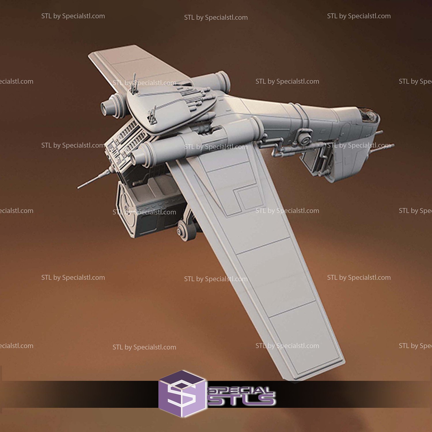 LAAT-C Gunship Starwars 3D Printer Files STL Model — view 6