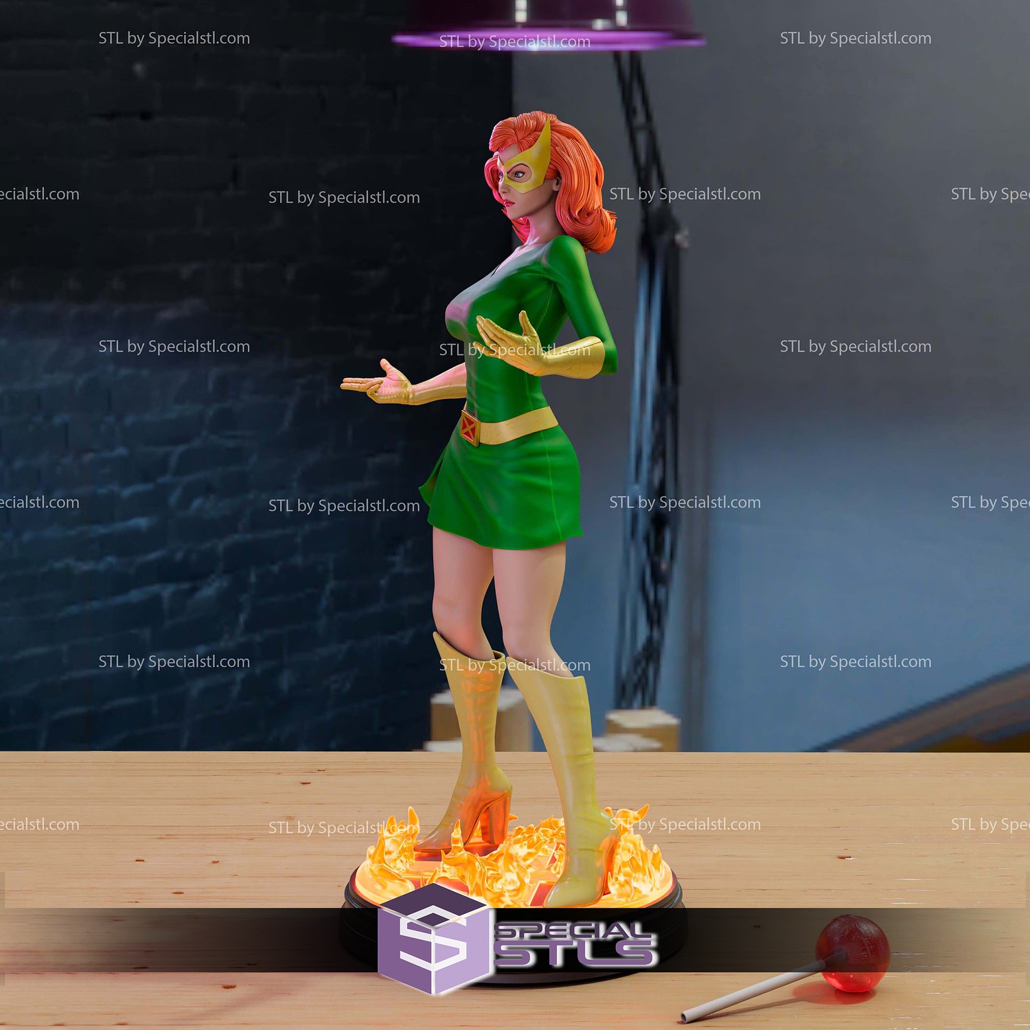 Jean Grey X Men 1963 3D Printer Files STL Model — view 2
