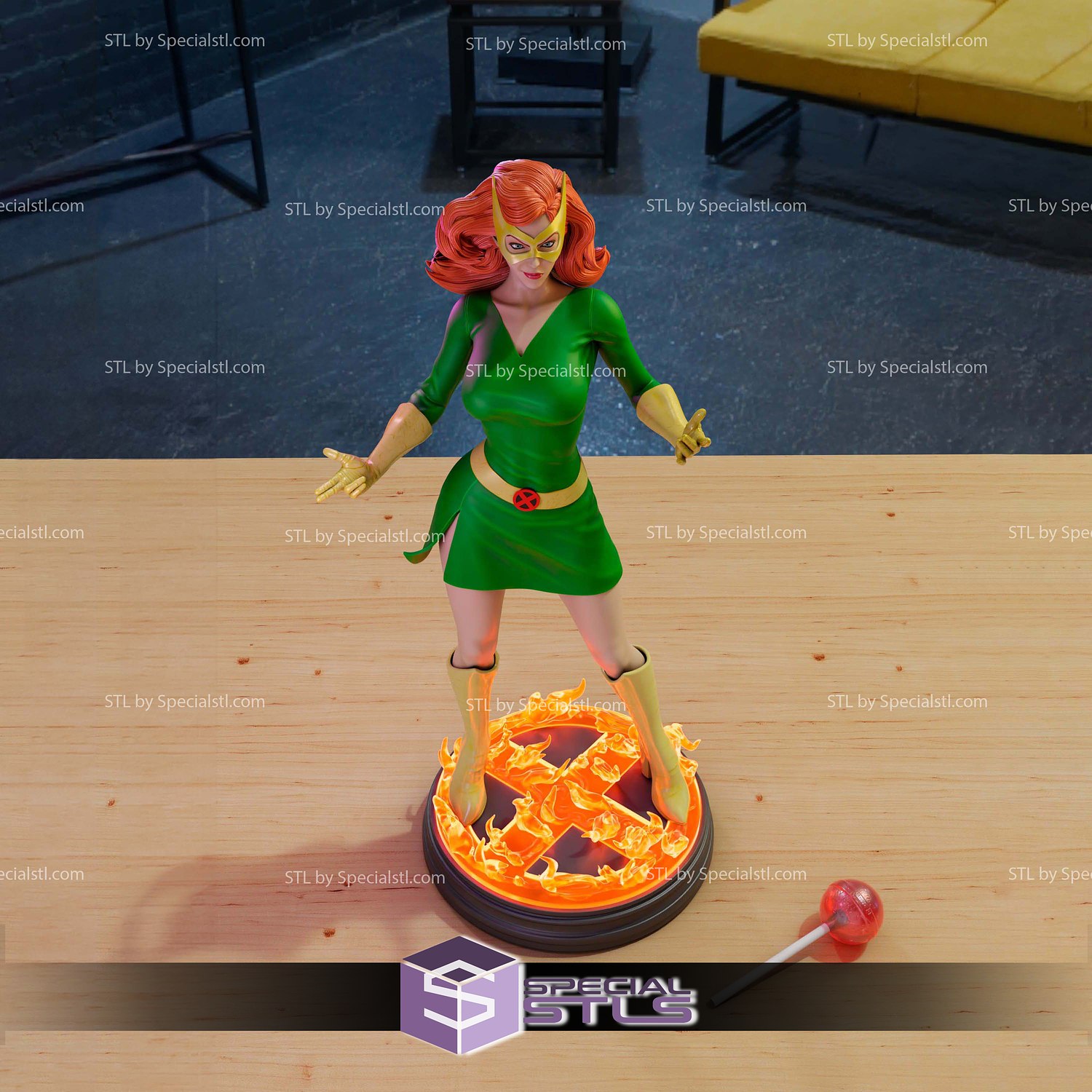 Jean Grey X Men 1963 3D Printer Files STL Model — view 3