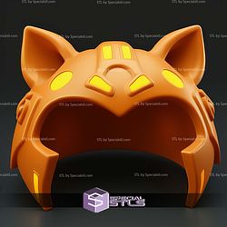 Basic STL Collection BattleCat Inspired Cat Helmet 3D Model