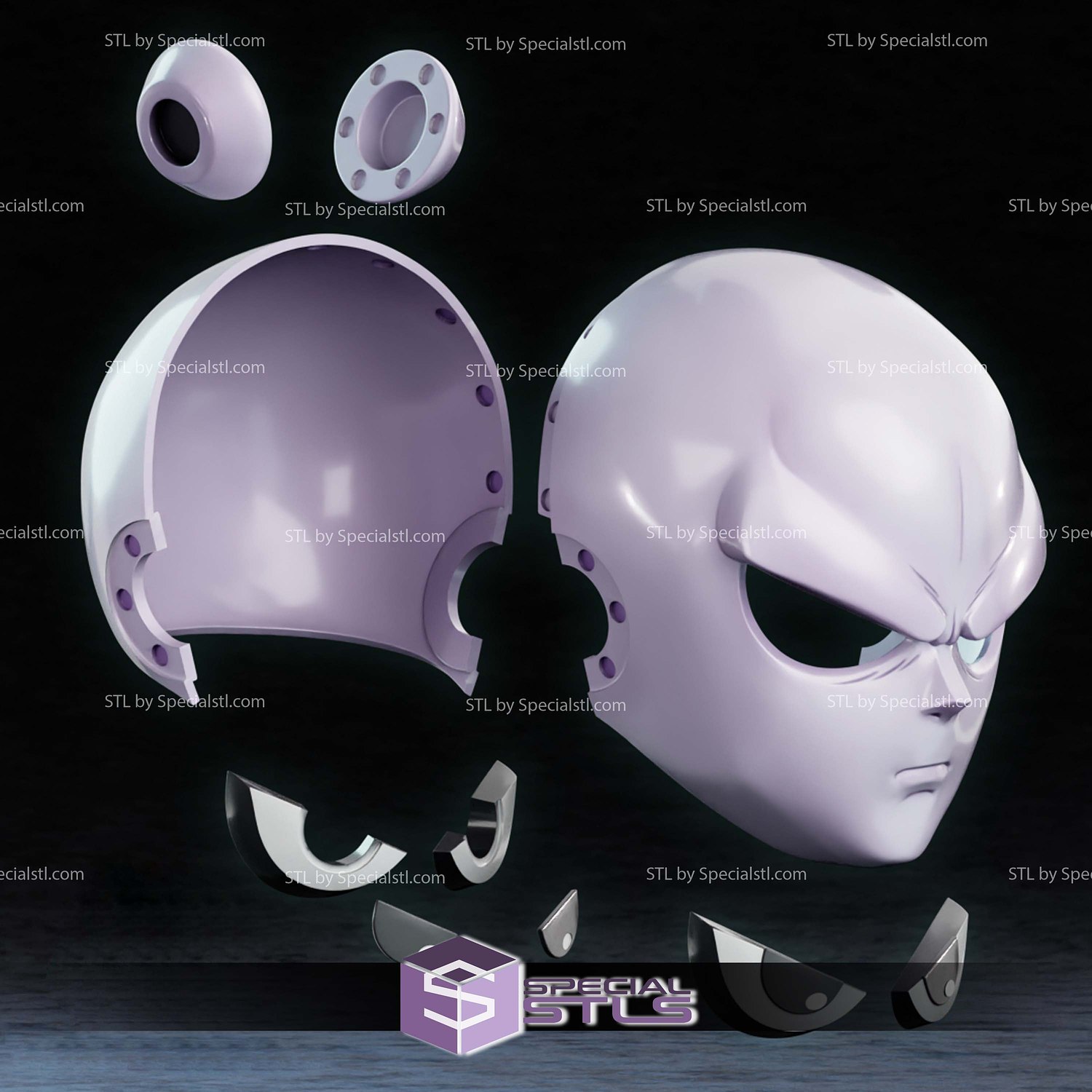Cosplay STL Files Jiren Dragonball Helmet 3D Model — view 5