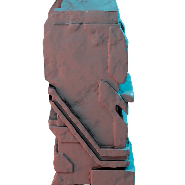 Arena Pillar V - Heroic Scale Miniature 3D STL Model — view 2