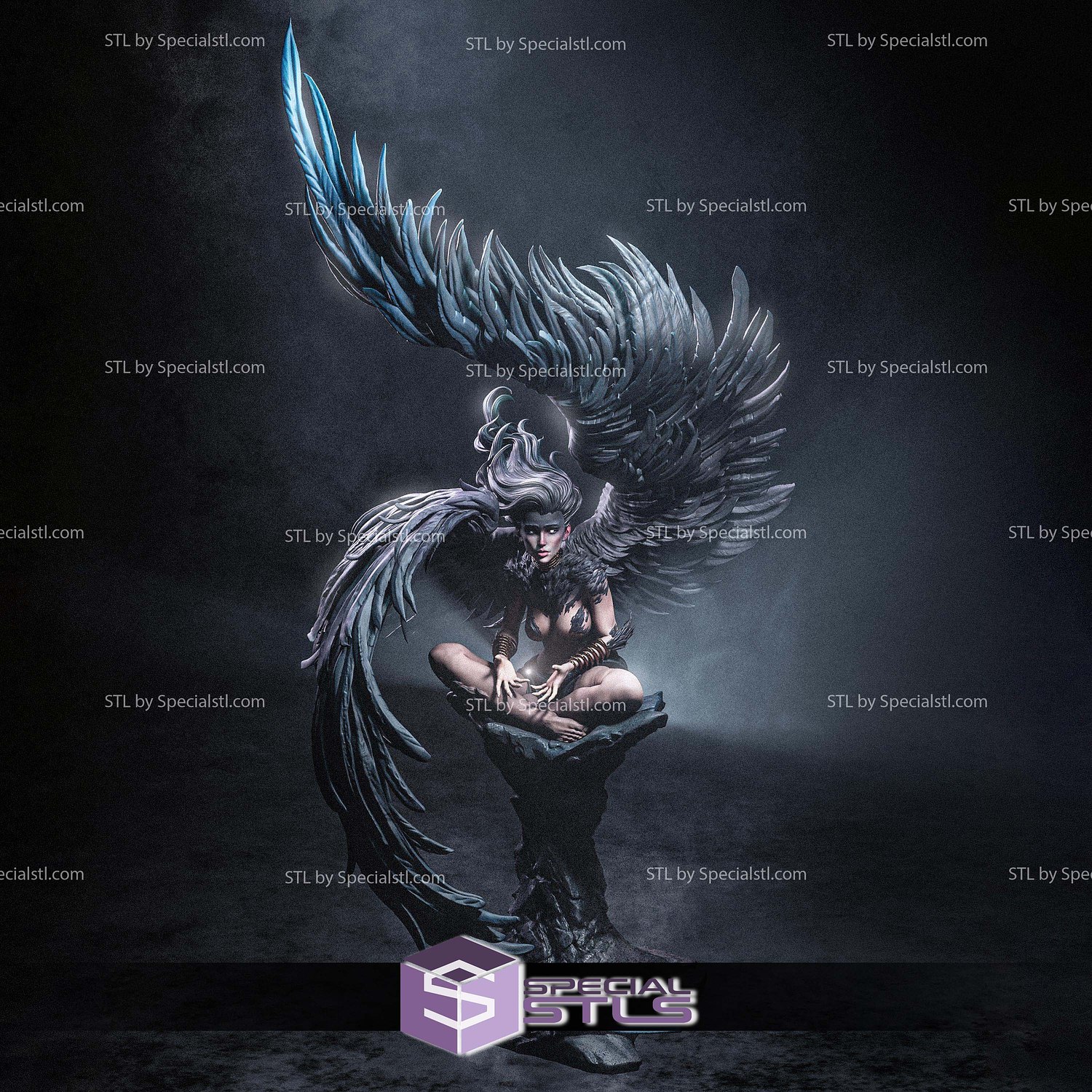 Sphinx Mythology Girl Fanart STL Files 3D Model — view 6