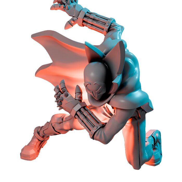 Night Dubstepper V - Resin Miniature Figurine 3D STL Model — view 3