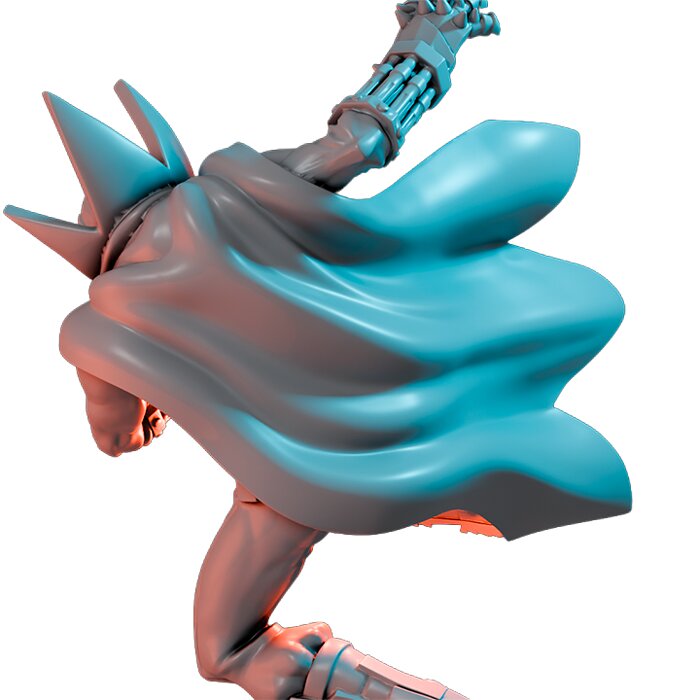 Night Dubstepper V - Resin Miniature Figurine 3D STL Model — view 5