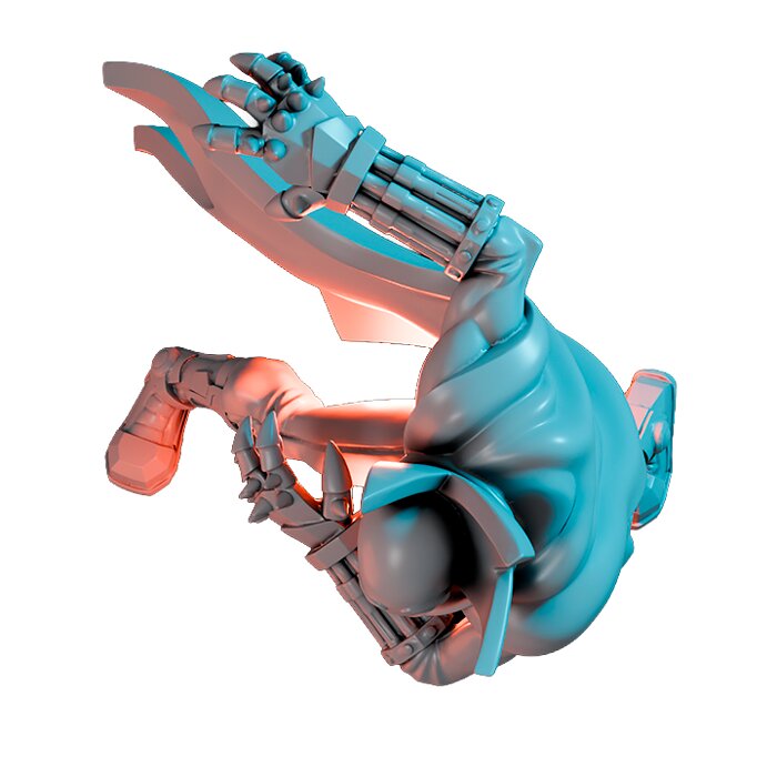 Night Dubstepper V - Resin Miniature Figurine 3D STL Model — view 6