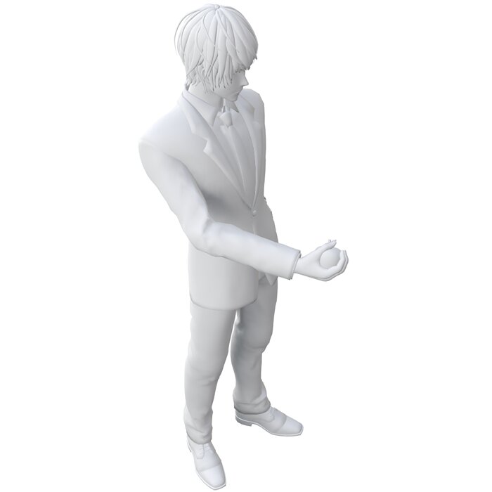 death note anime 3D OBJ Model — view 4