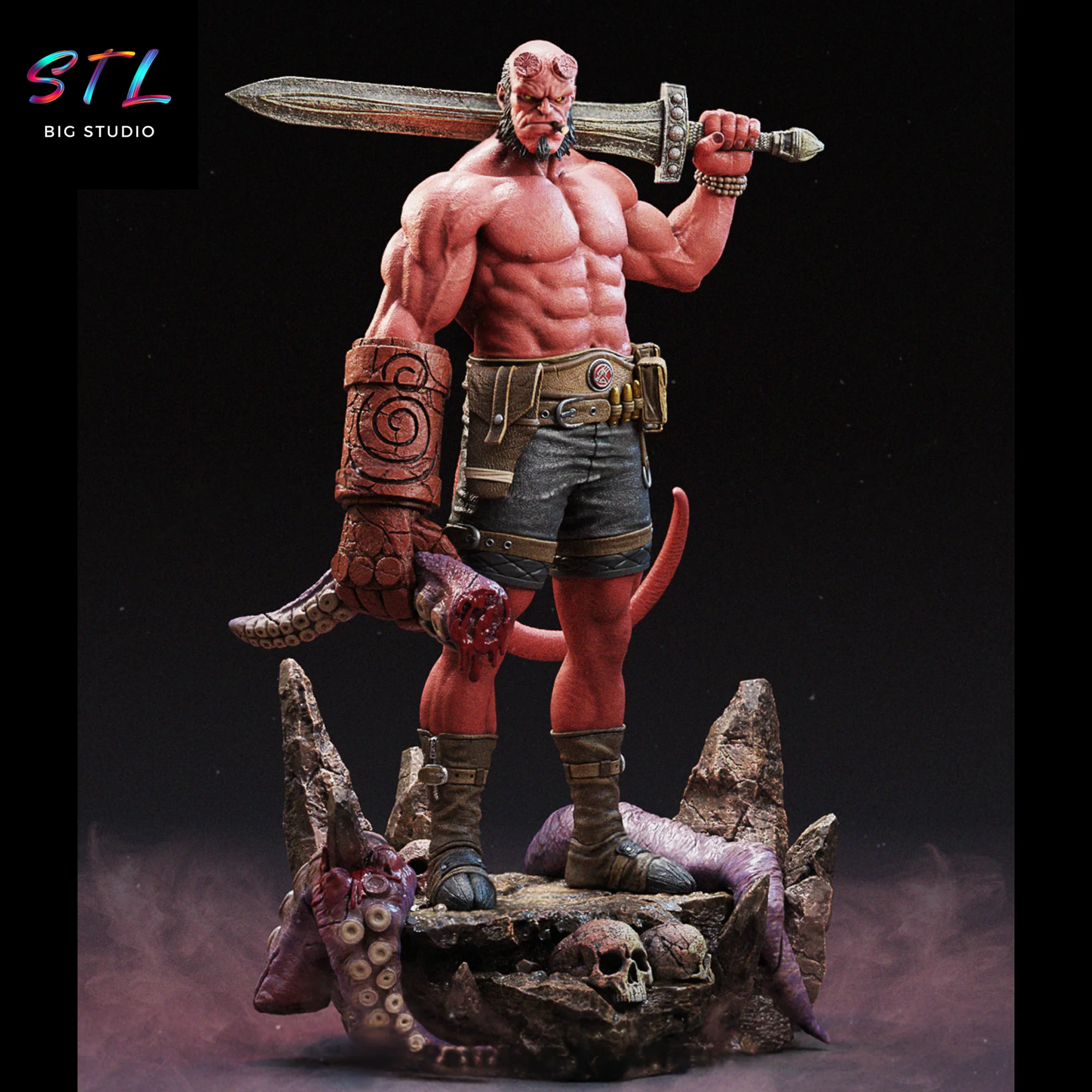 Hellboy STL | 3D Printable Figure Model