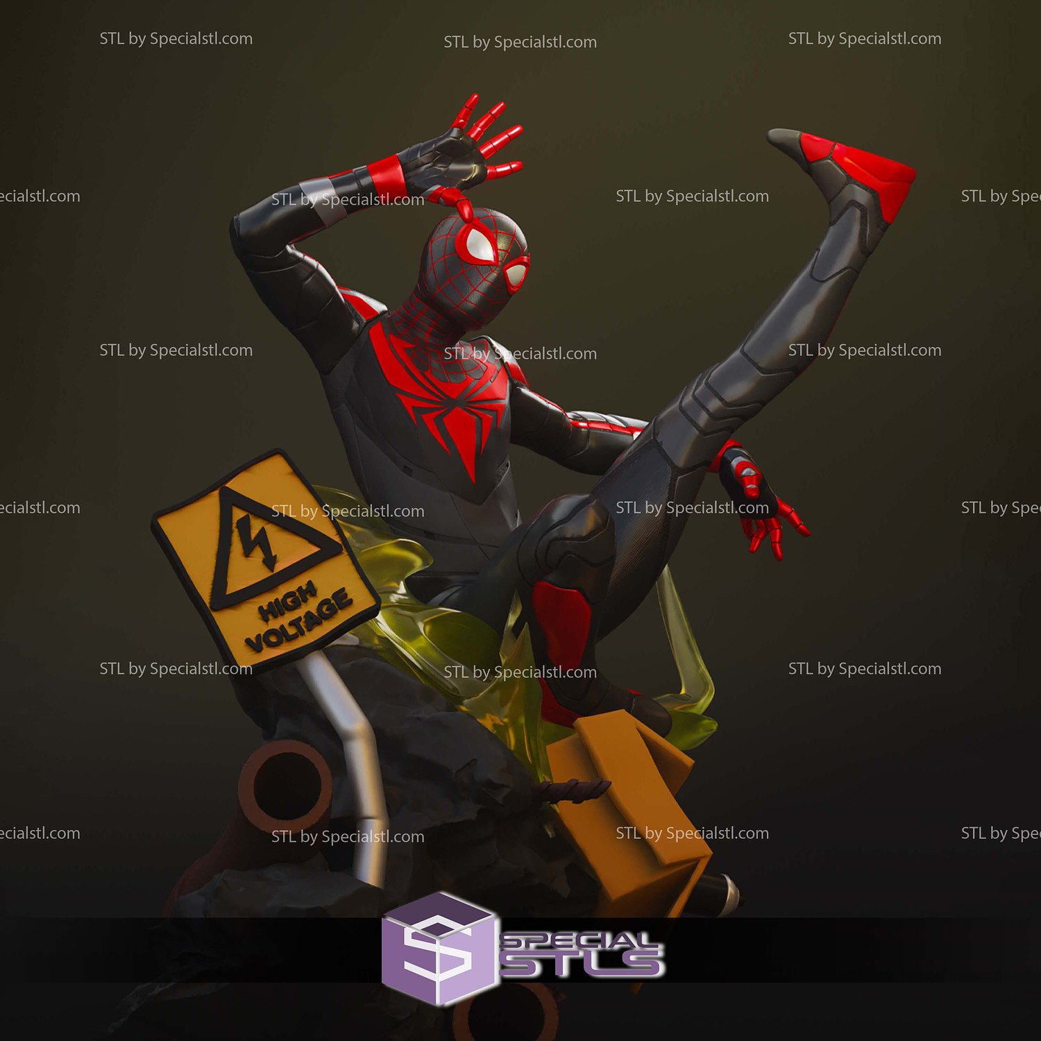 Miles Morales Advanced Tech Suit STL Files 3D Model — view 3