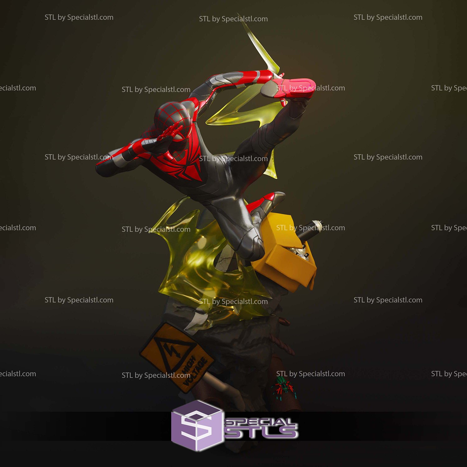 Miles Morales Advanced Tech Suit STL Files 3D Model — view 4