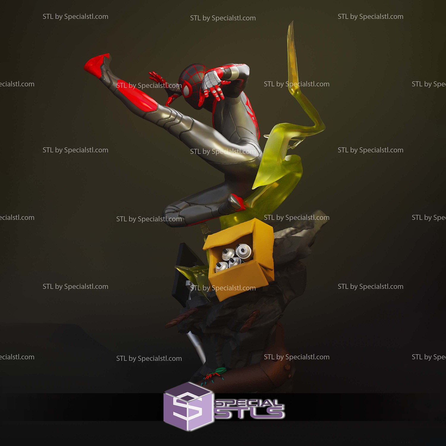 Miles Morales Advanced Tech Suit STL Files 3D Model — view 5