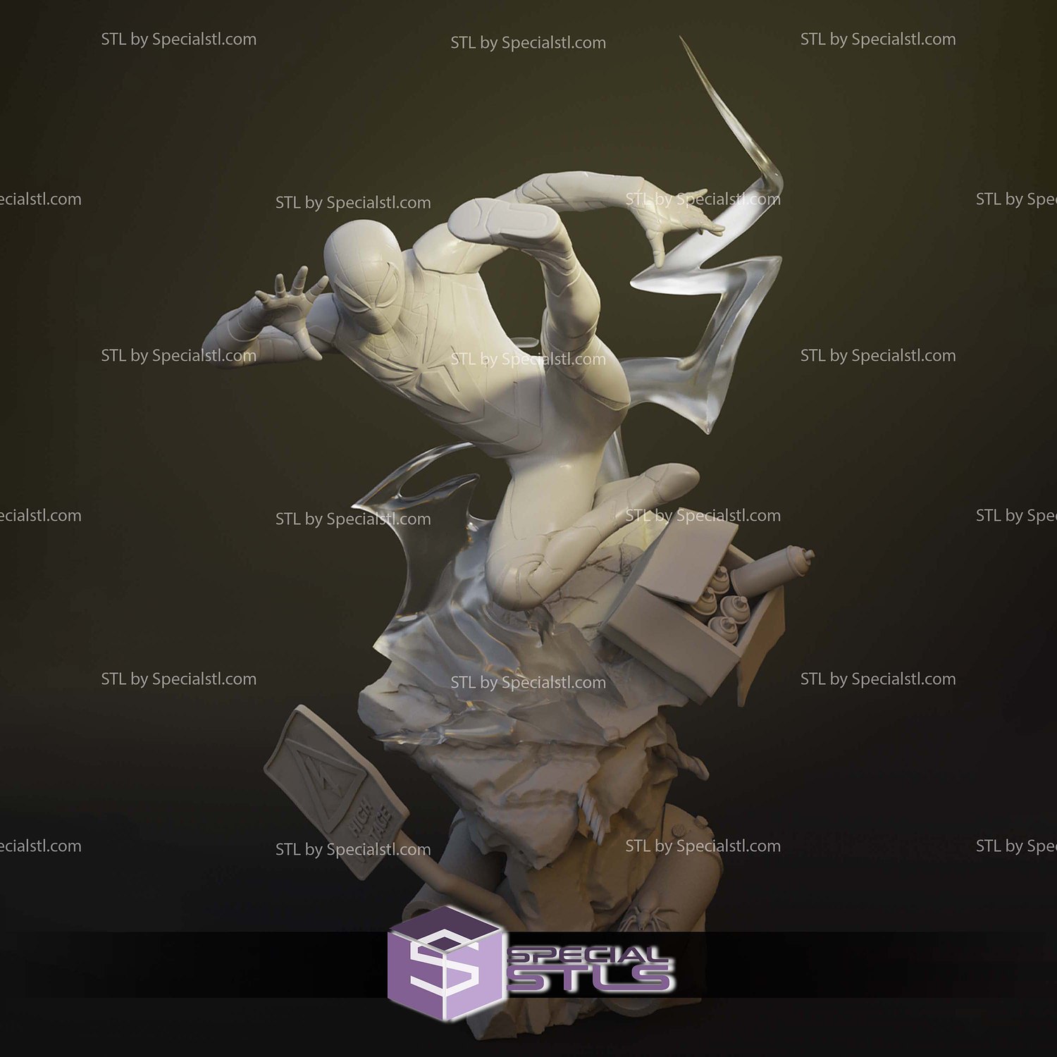 Miles Morales Advanced Tech Suit STL Files 3D Model — view 8