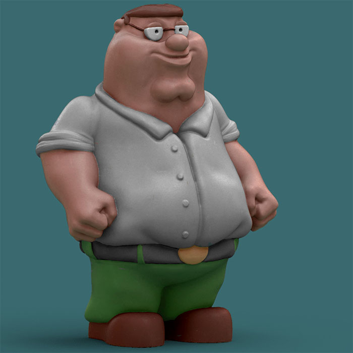 Peter Griffin from Family Guy 3D STL Model