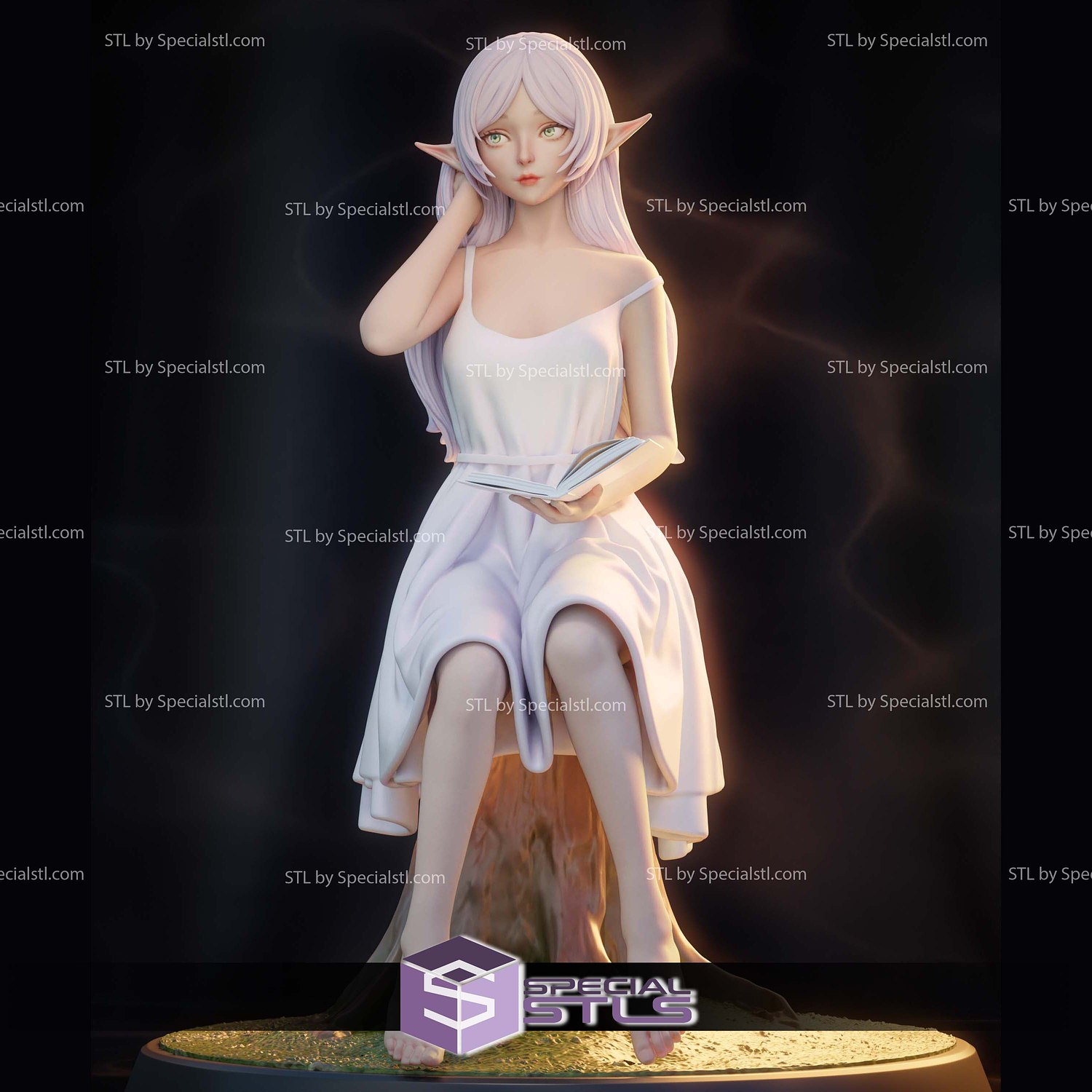 Frieren White Dress 3D Printer Files STL Model — view 2