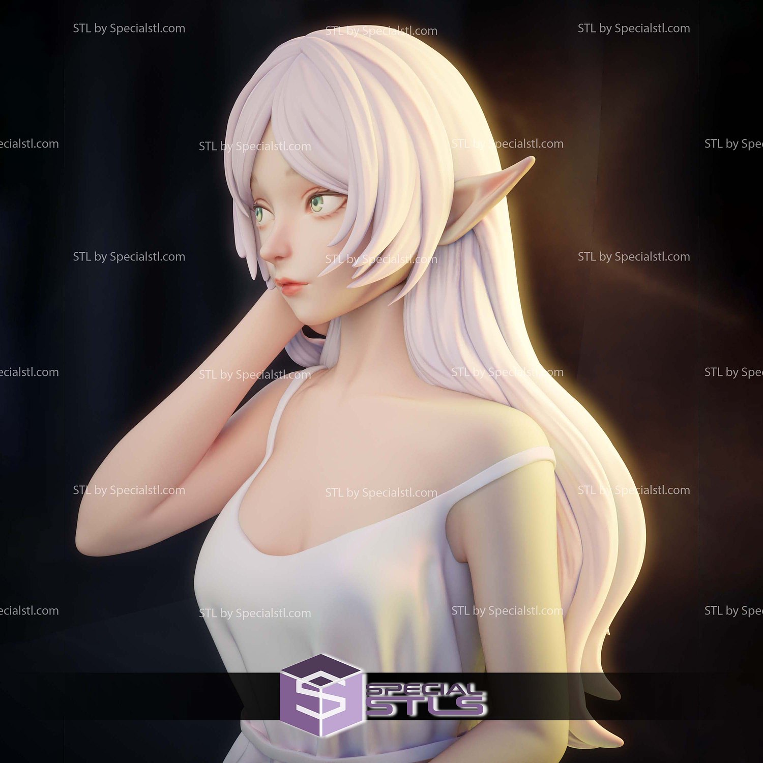 Frieren White Dress 3D Printer Files STL Model — view 4