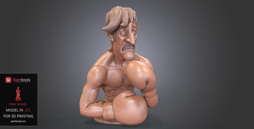 Glass Joe Bust 3D Printer Files | Static STL Model