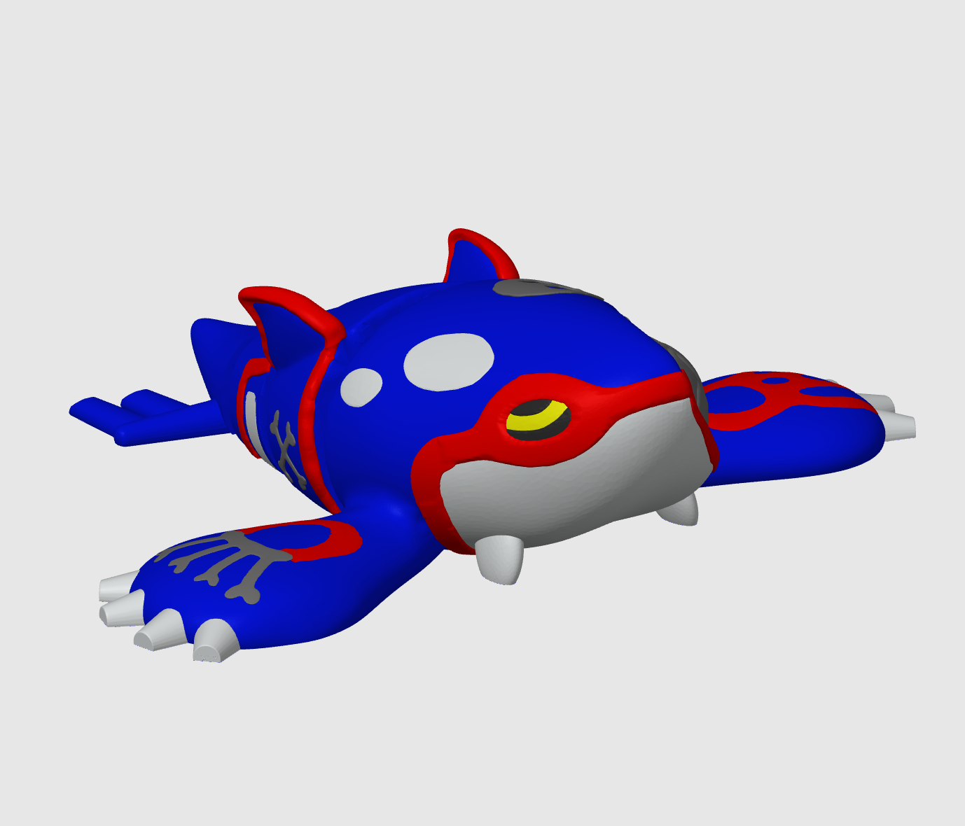 Halloween Articulated Kyogre (No support - 3MF included) 3D STL Model — view 3