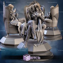 Emma Frost on Chair 3D Printer Files STL Model