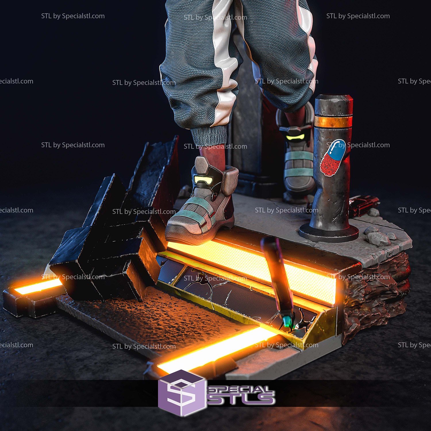 David Martinez Walking 3D Print Files STL Model — view 2