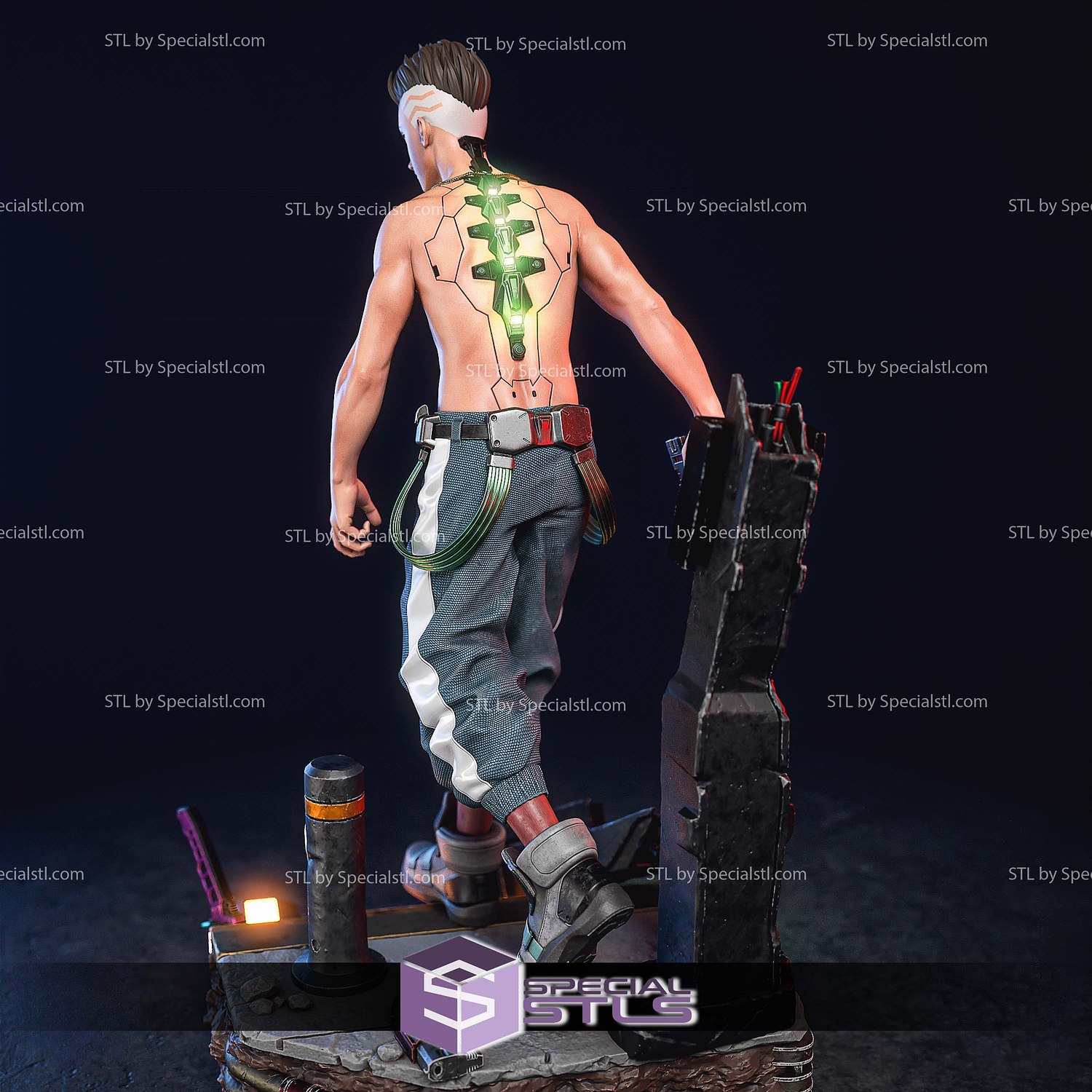 David Martinez Walking 3D Print Files STL Model — view 7