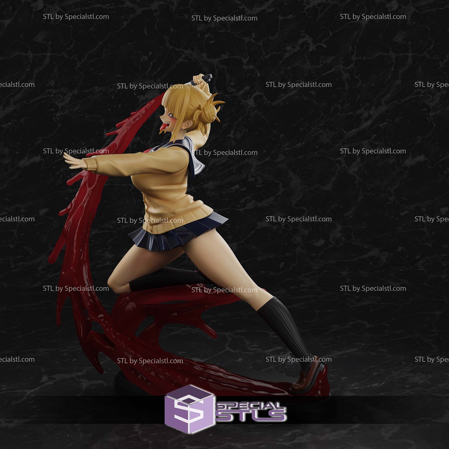 Toga Himiko Blood Sculptures 3D Printing STL Model — view 5