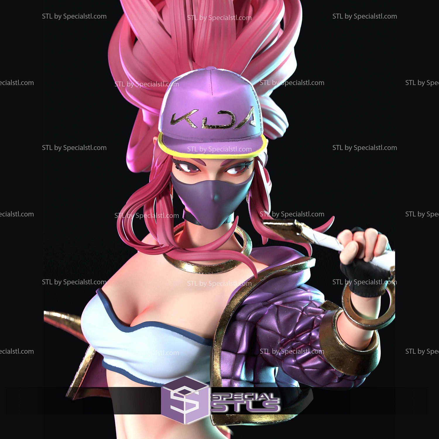 KDA Akali League Of Legends 3D Printer Files STL Model — view 3