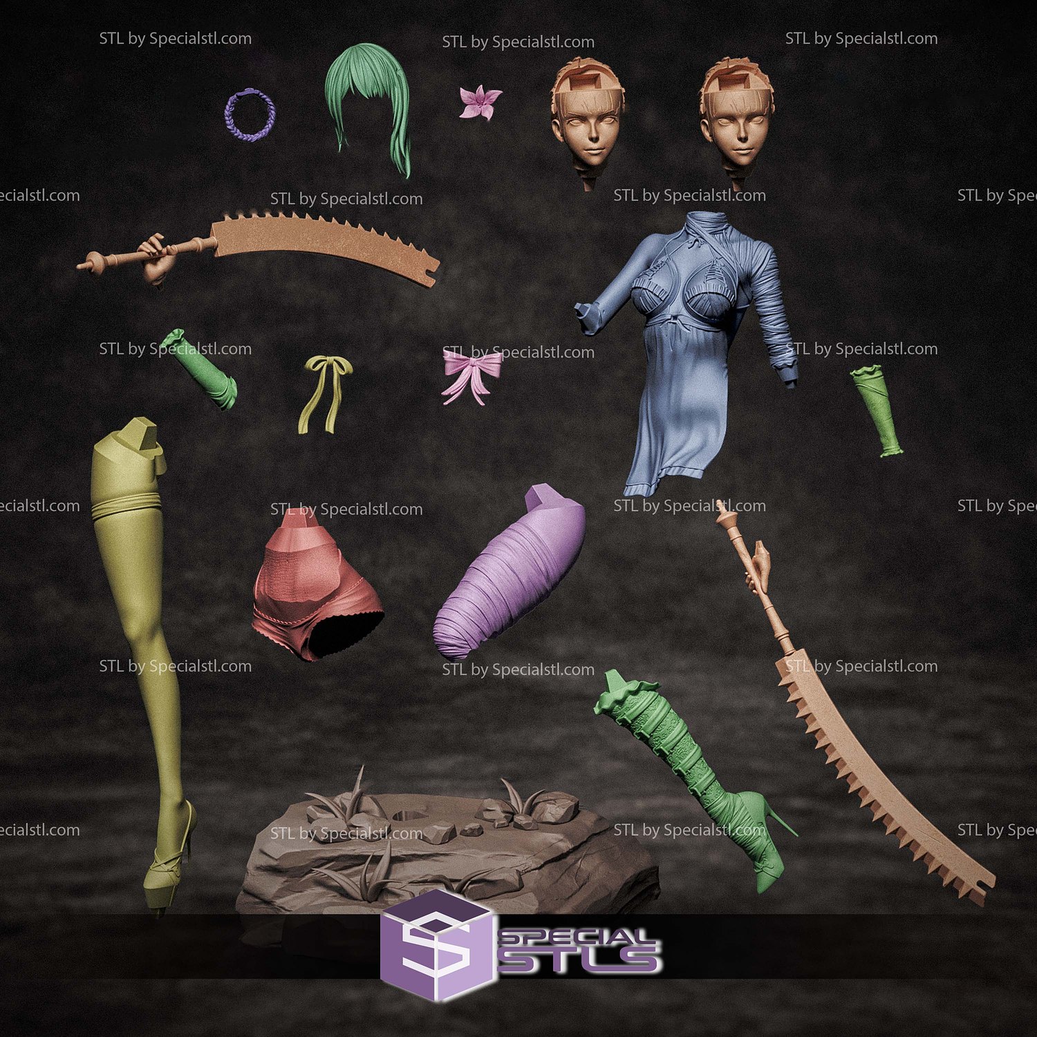 Kaine NieR Replicant 3D Printer Files STL Model — view 4