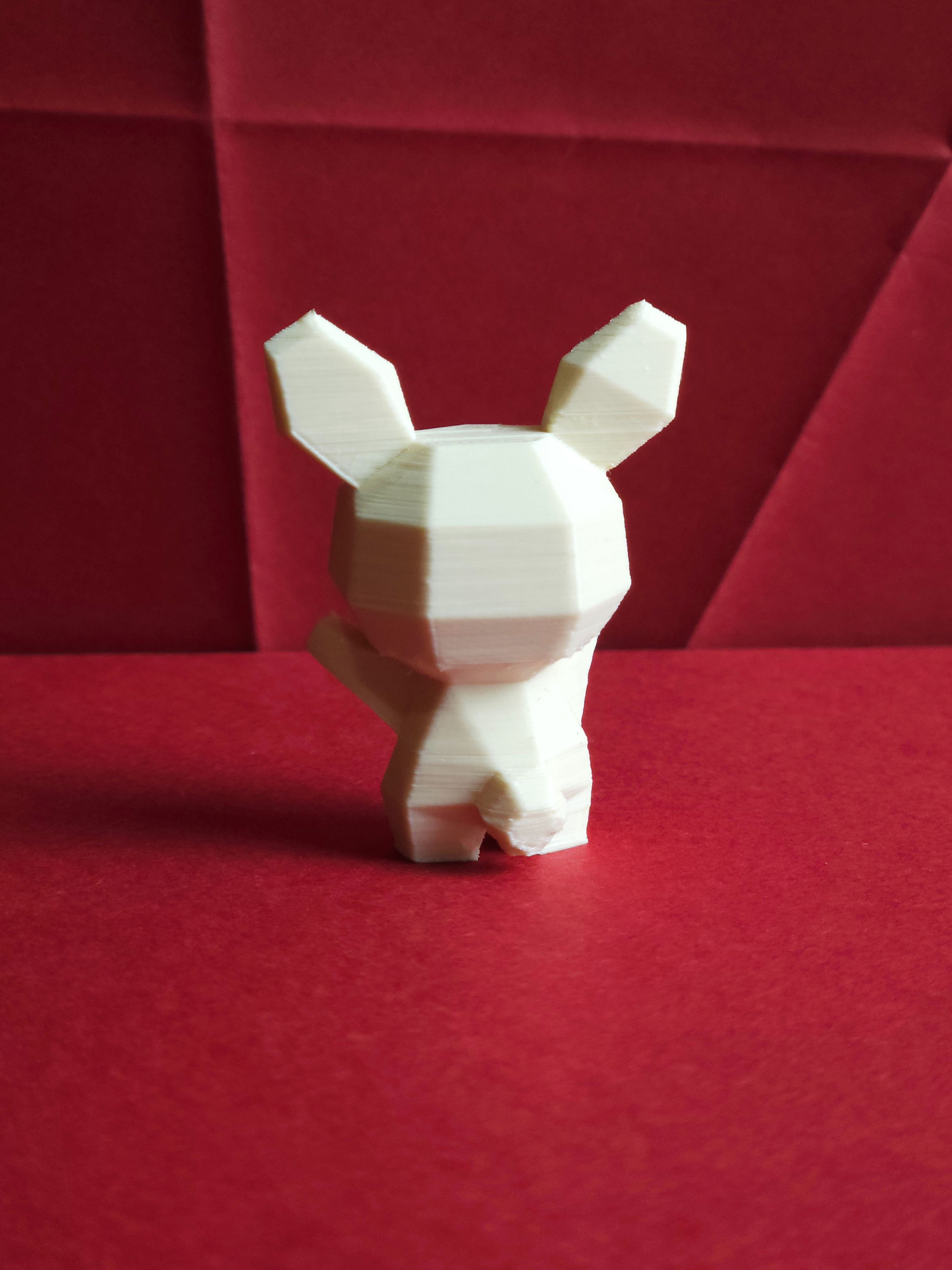 Spinda Low Poly Pokemon 3D STL Model — view 2
