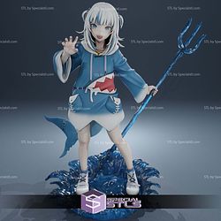 Gawr Gura Hololive V5 Sculptures 3D Printing STL Model