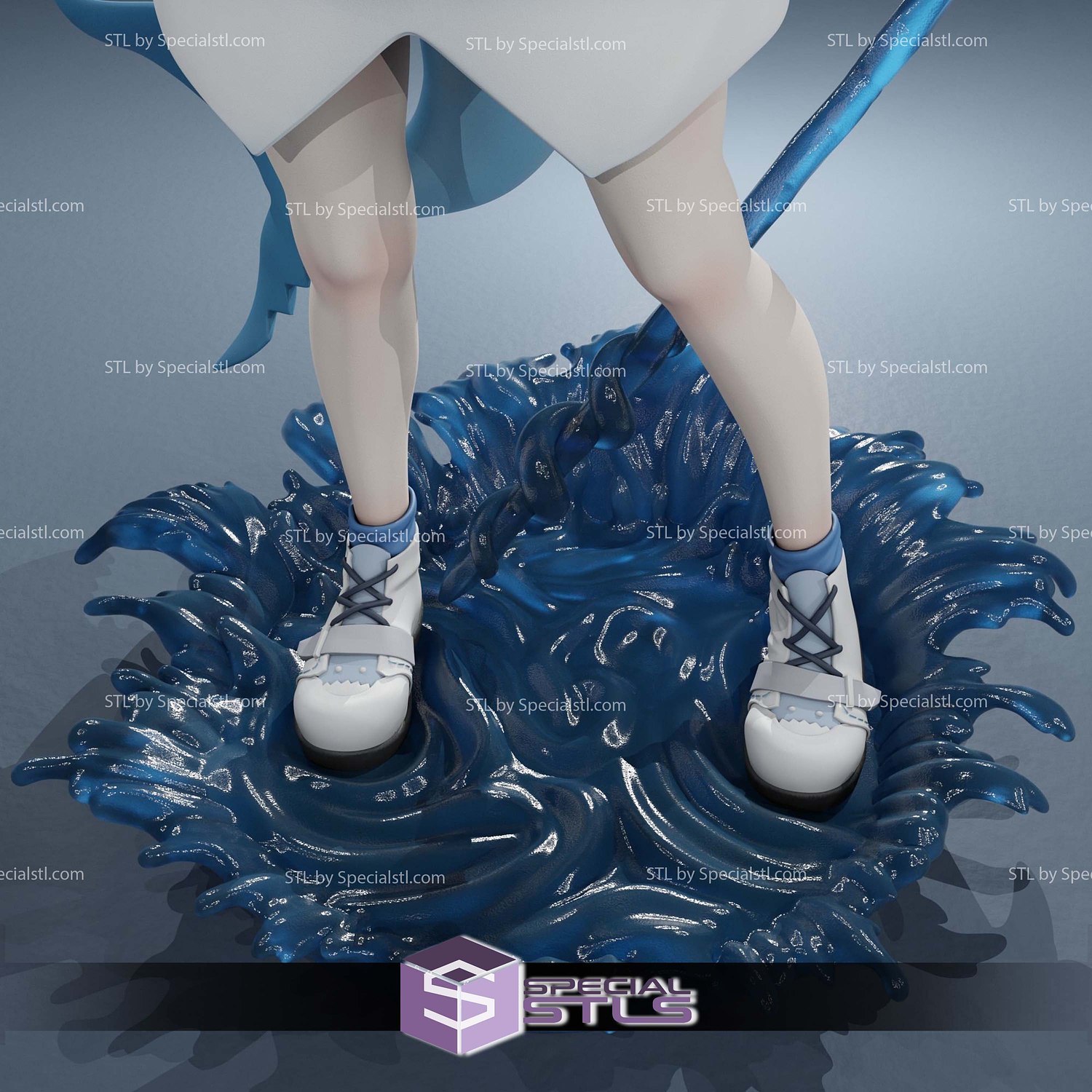 Gawr Gura Hololive V5 Sculptures 3D Printing STL Model — view 4