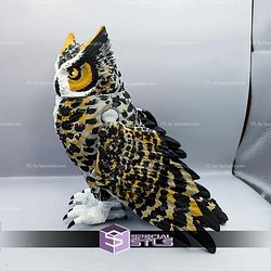 Super Basic STL Flexi Great Horned Owl 3D Model