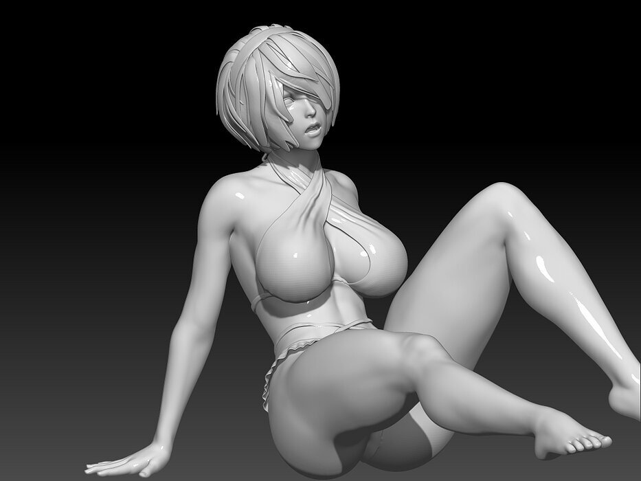nier2b in biniki 3D STL Model — view 4