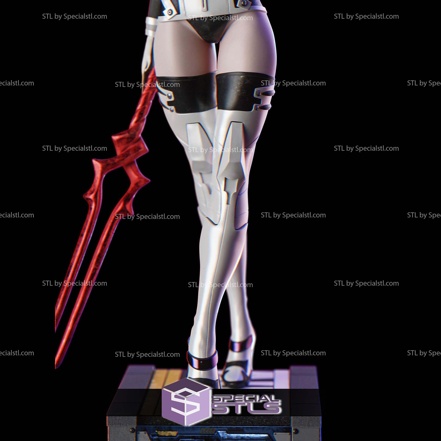 Rei Ayanami On Base STL Files 3D Model — view 4