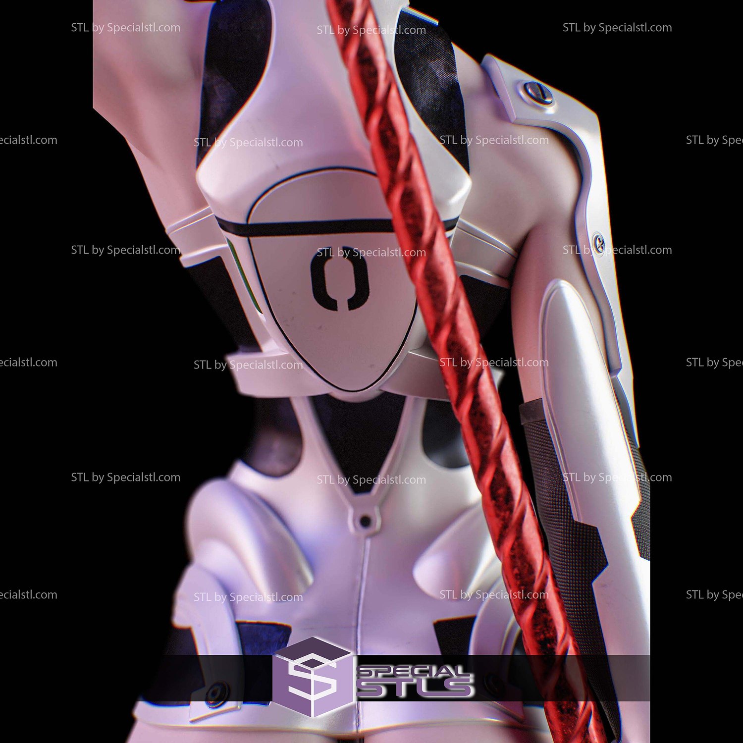 Rei Ayanami On Base STL Files 3D Model — view 5