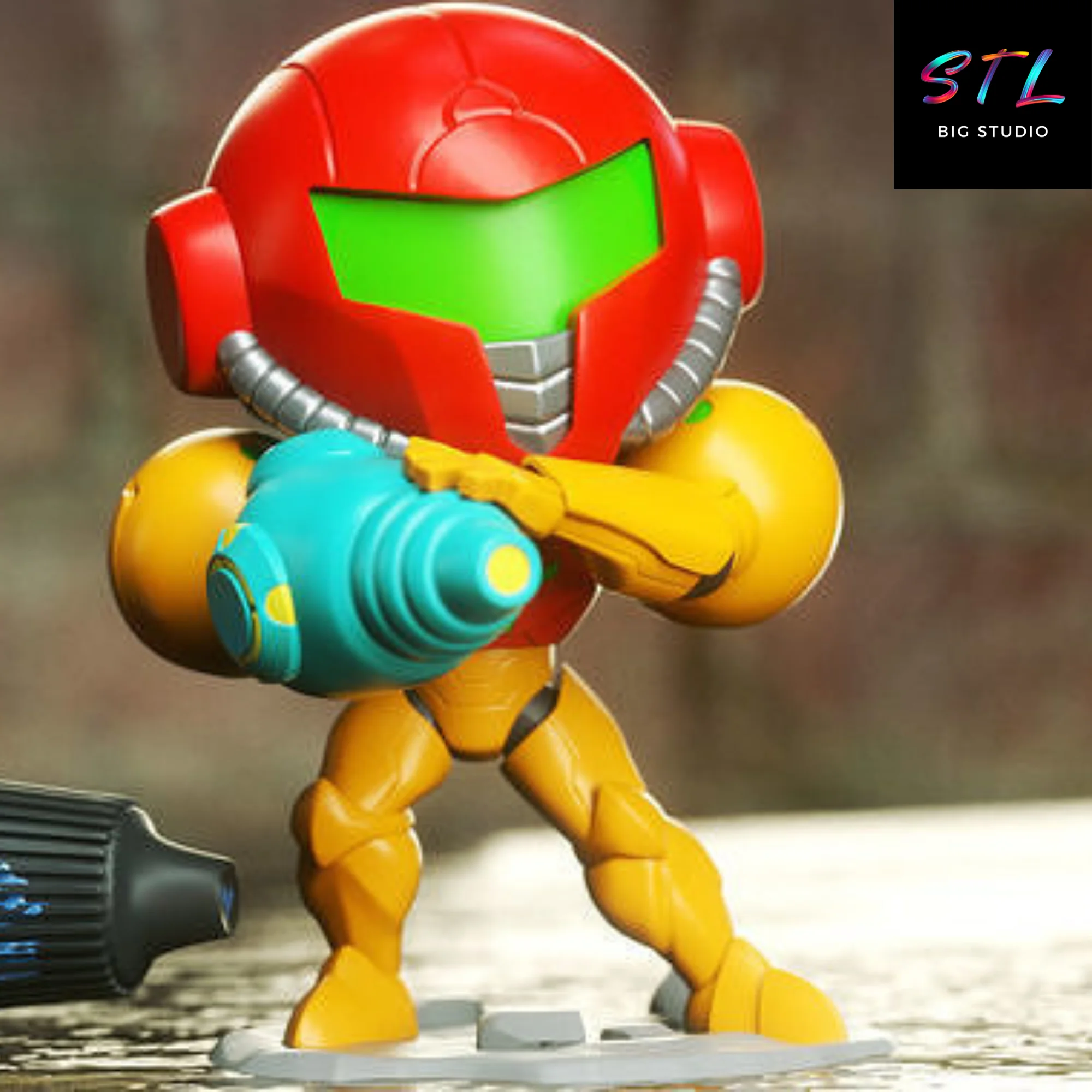 Samus Aran Chibi STL | Metroid Prime | 3D Printable Figure Model