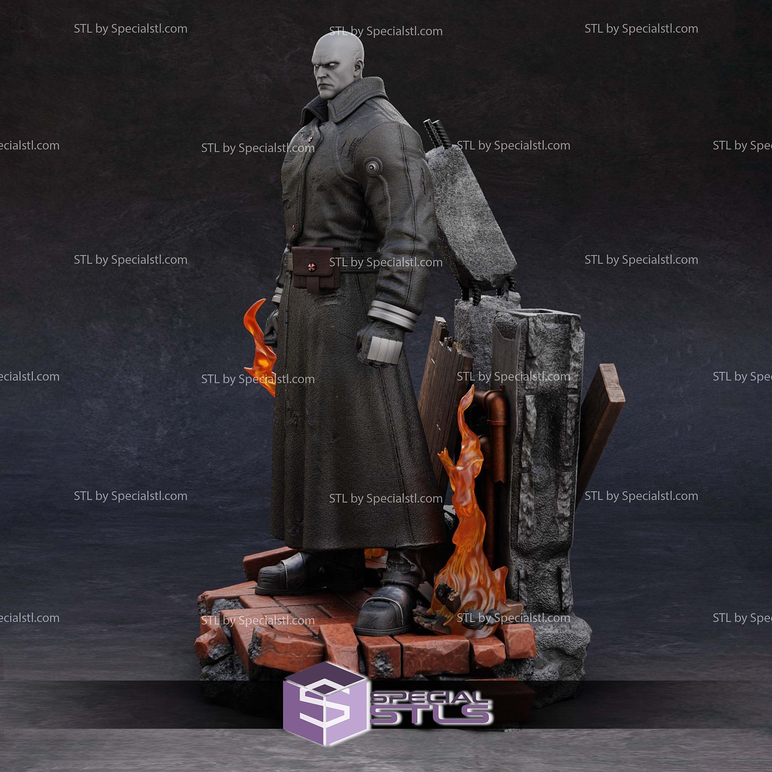 Mr X Resident Evil STL Files 3D Model — view 3
