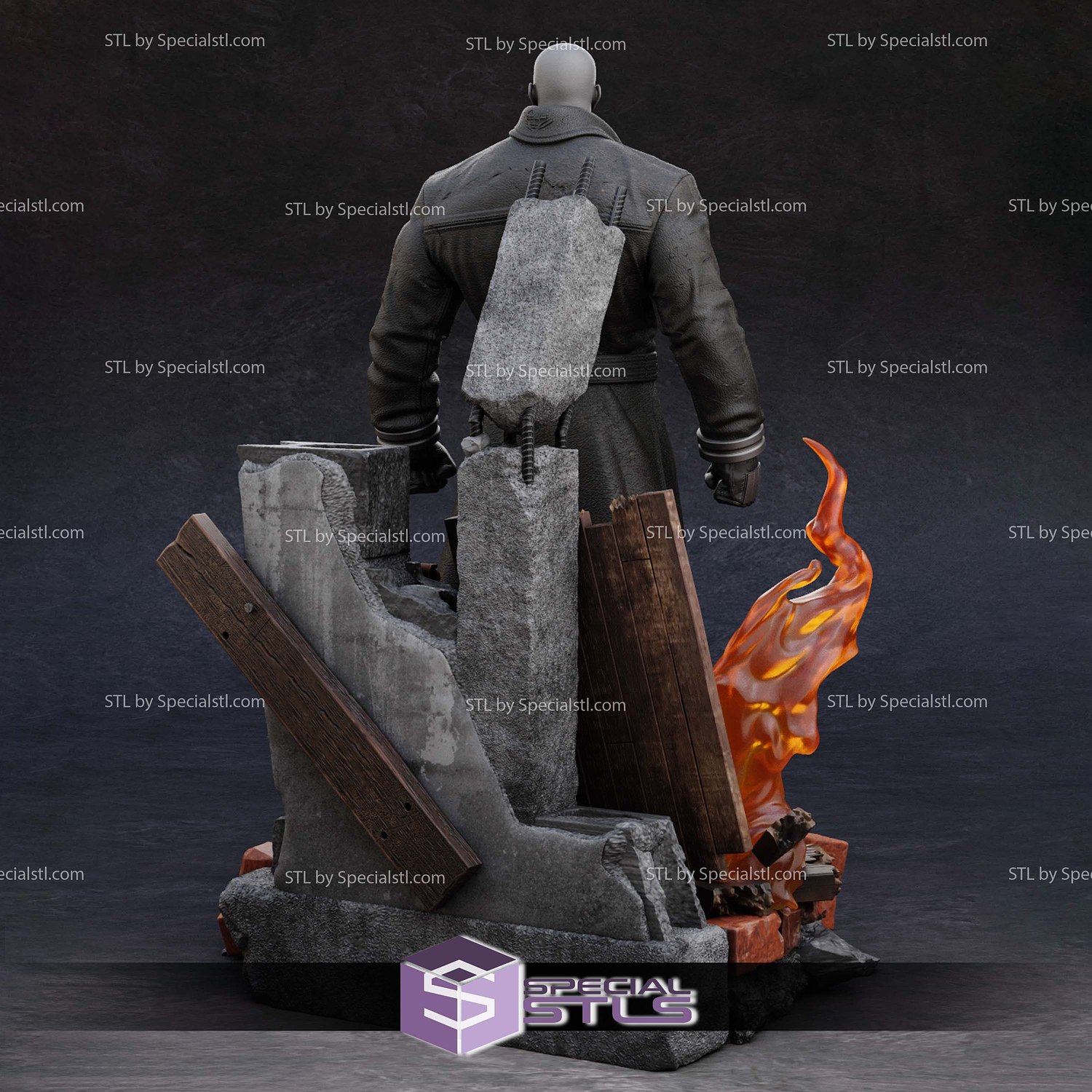 Mr X Resident Evil STL Files 3D Model — view 4