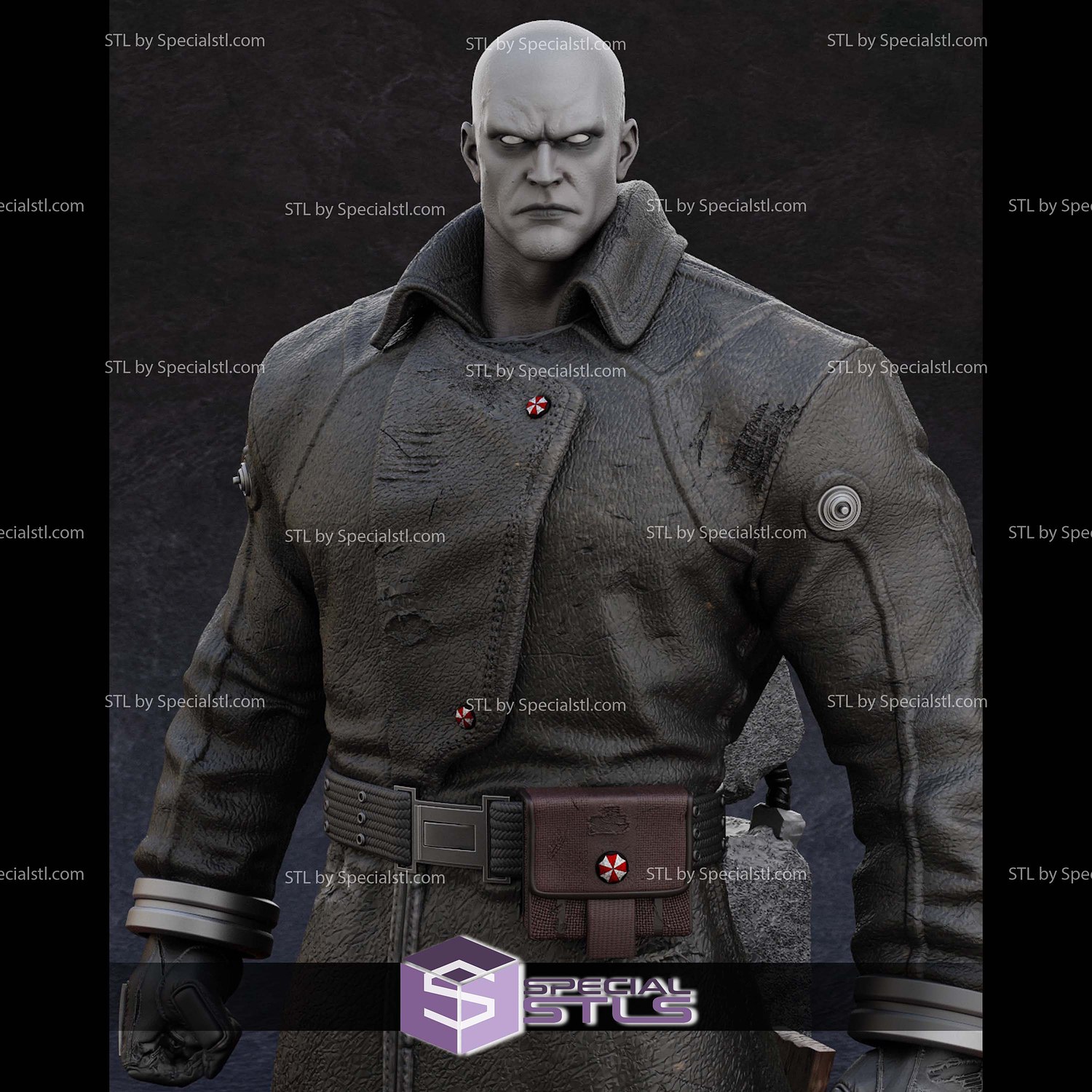 Mr X Resident Evil STL Files 3D Model — view 5