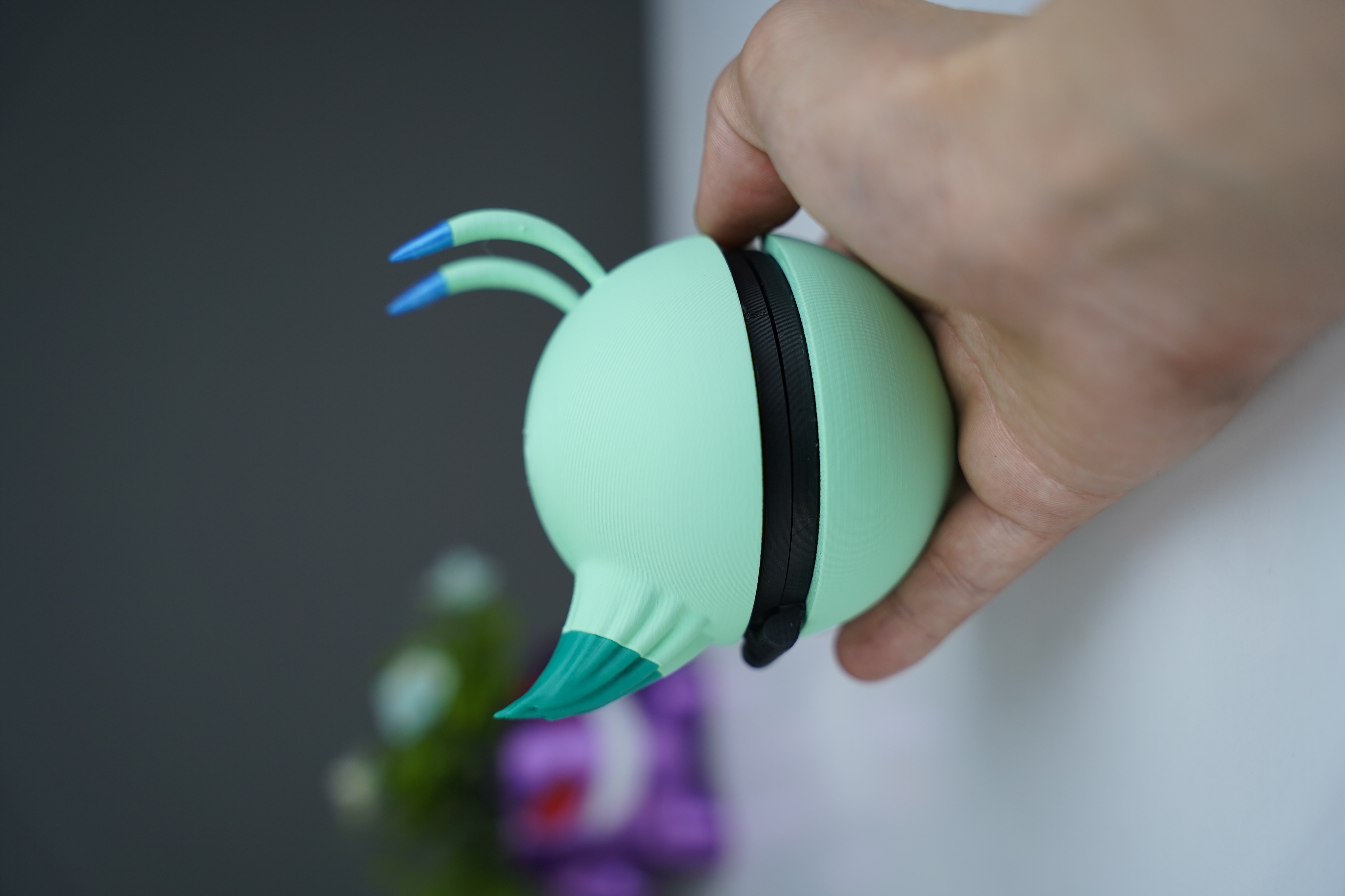 Hinged Celebi Pokeball - Multipart 3D STL Model — view 8