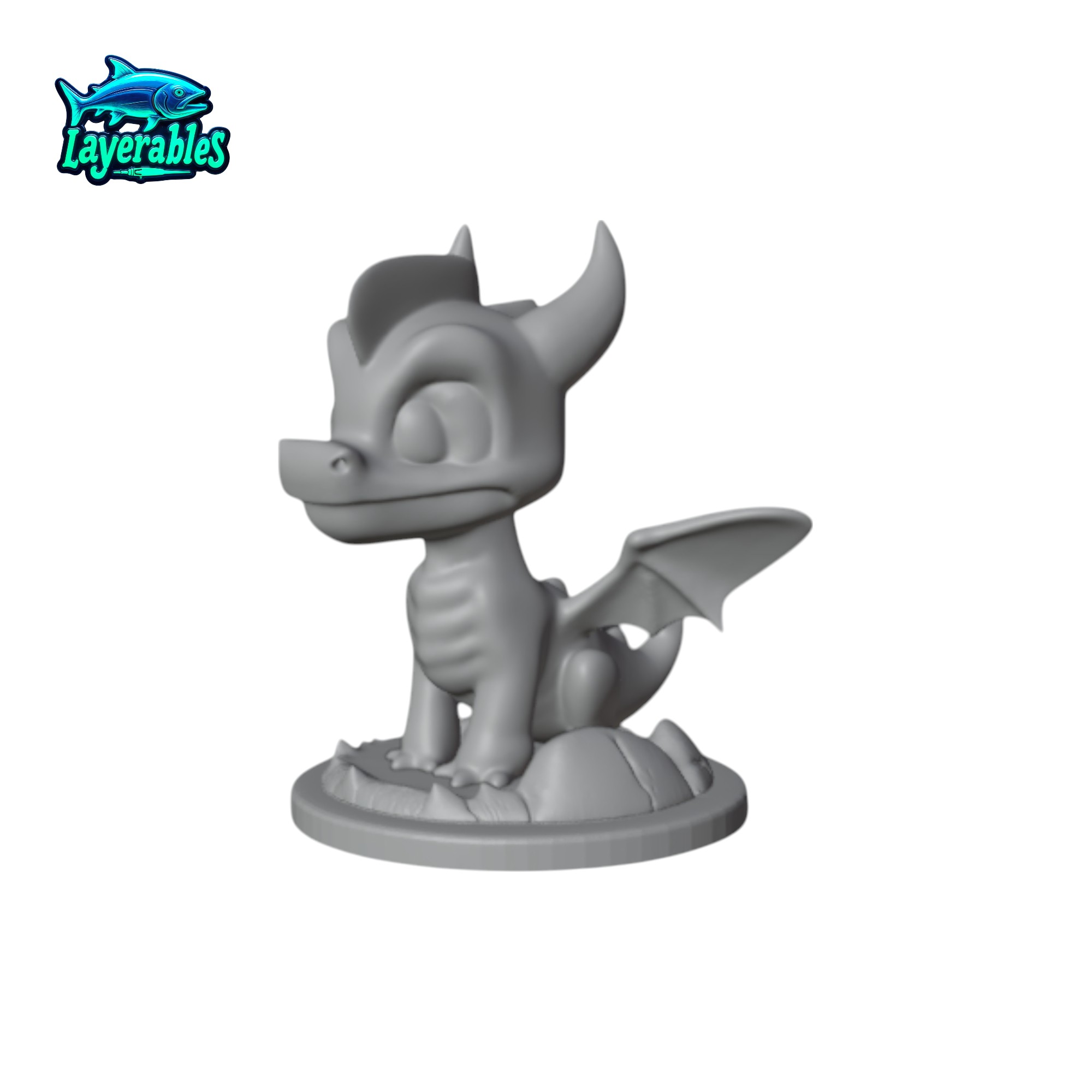 Spyro STL – Chibi Dragon 3D Print Model – Cute Fan Art for Gamers & Fantasy Collectors Model