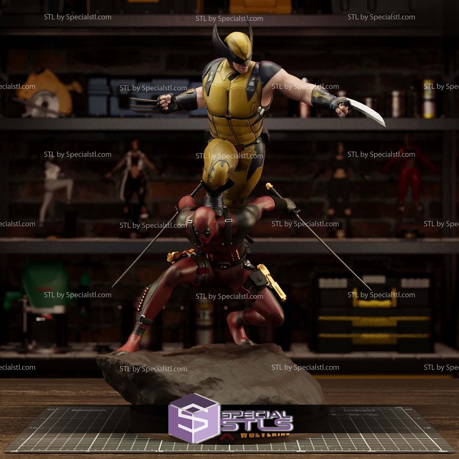Deadpool and Wolverine New Diorama STL Files 3D Model — view 2