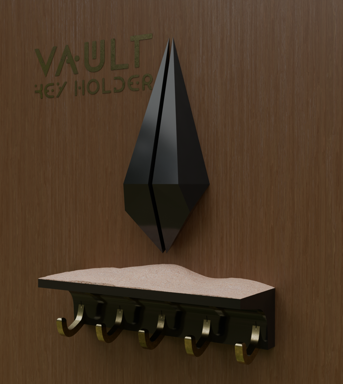 Vault Key Holder - Foundation Apple TV 3D STL Model