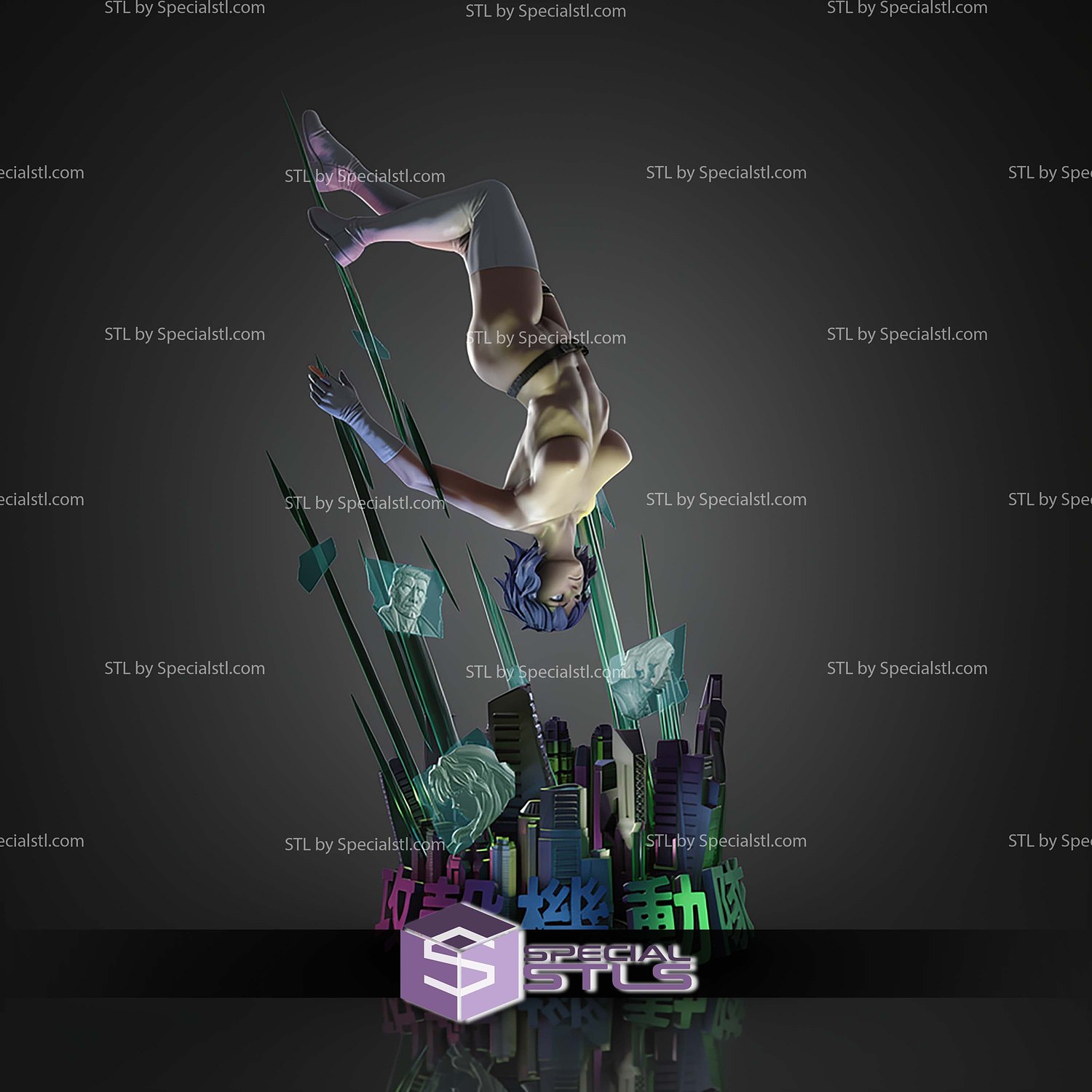 Mokoto Kusanagi Ghost in the Shell 380mm STL Files 3D Model — view 4